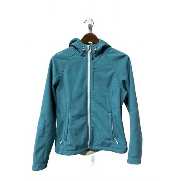 Jackets & Blazers - Kirkland Women's Hooded Jacket in Teal Blue, Medium